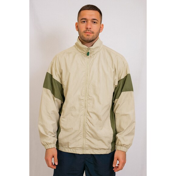 Old Navy Other - Old Navy 90s Vintage Nylon Windbreaker Jacket Beige Green Large